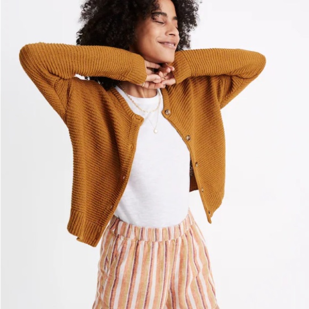 Madewell Mustard Cardigan Sweater#106